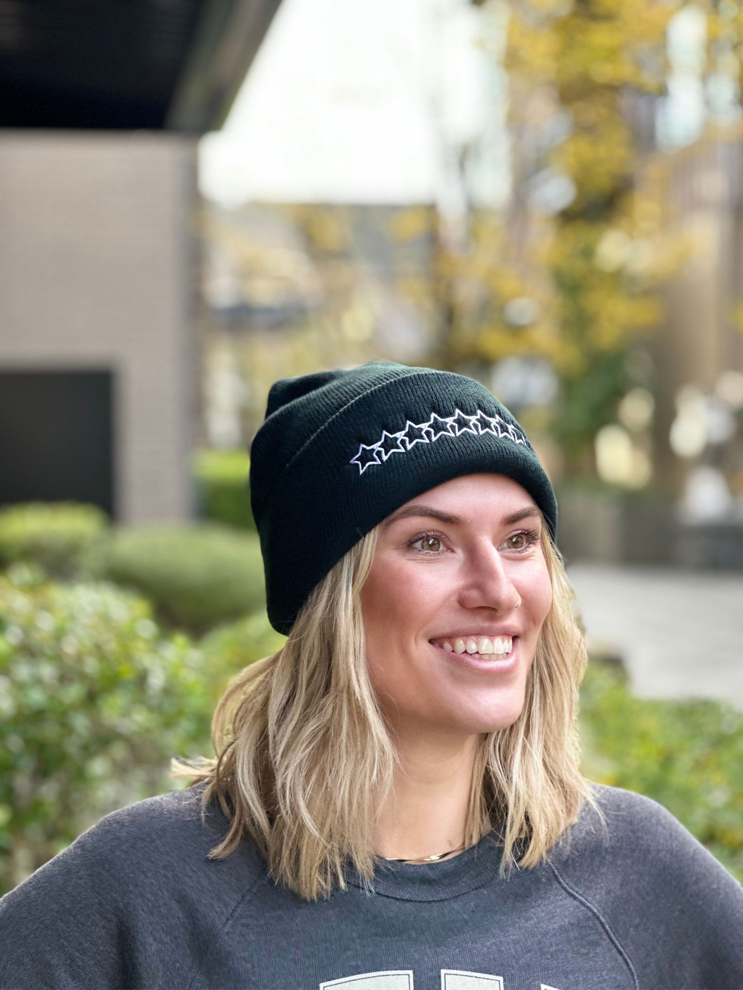 Embroidered Star Beanie