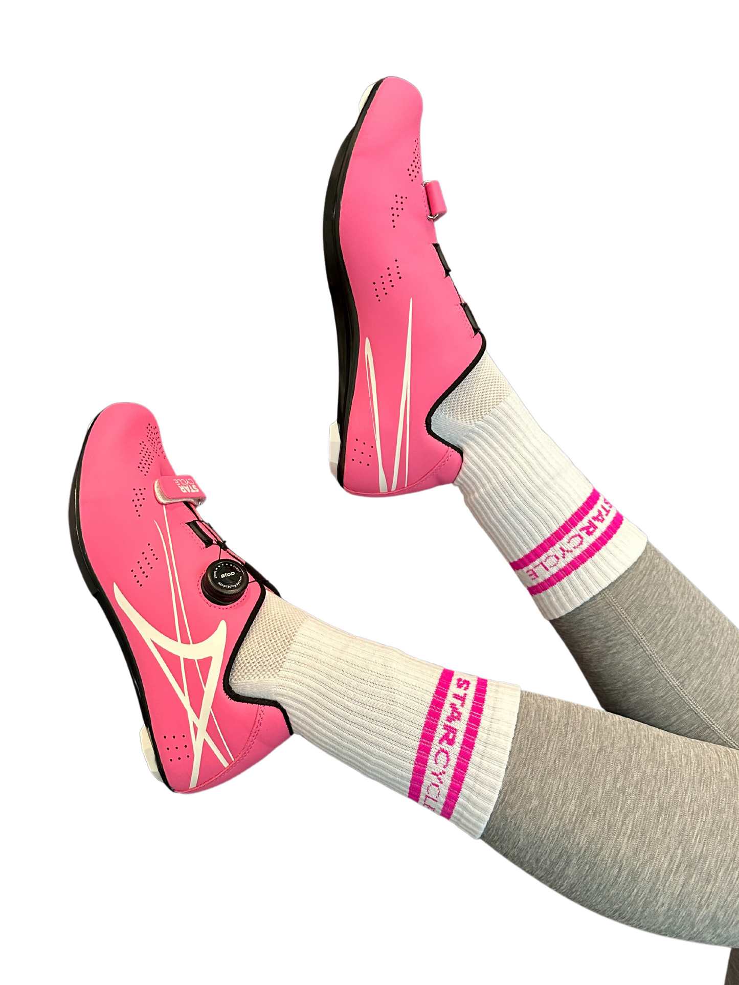 StarCycle Pink Crew Socks